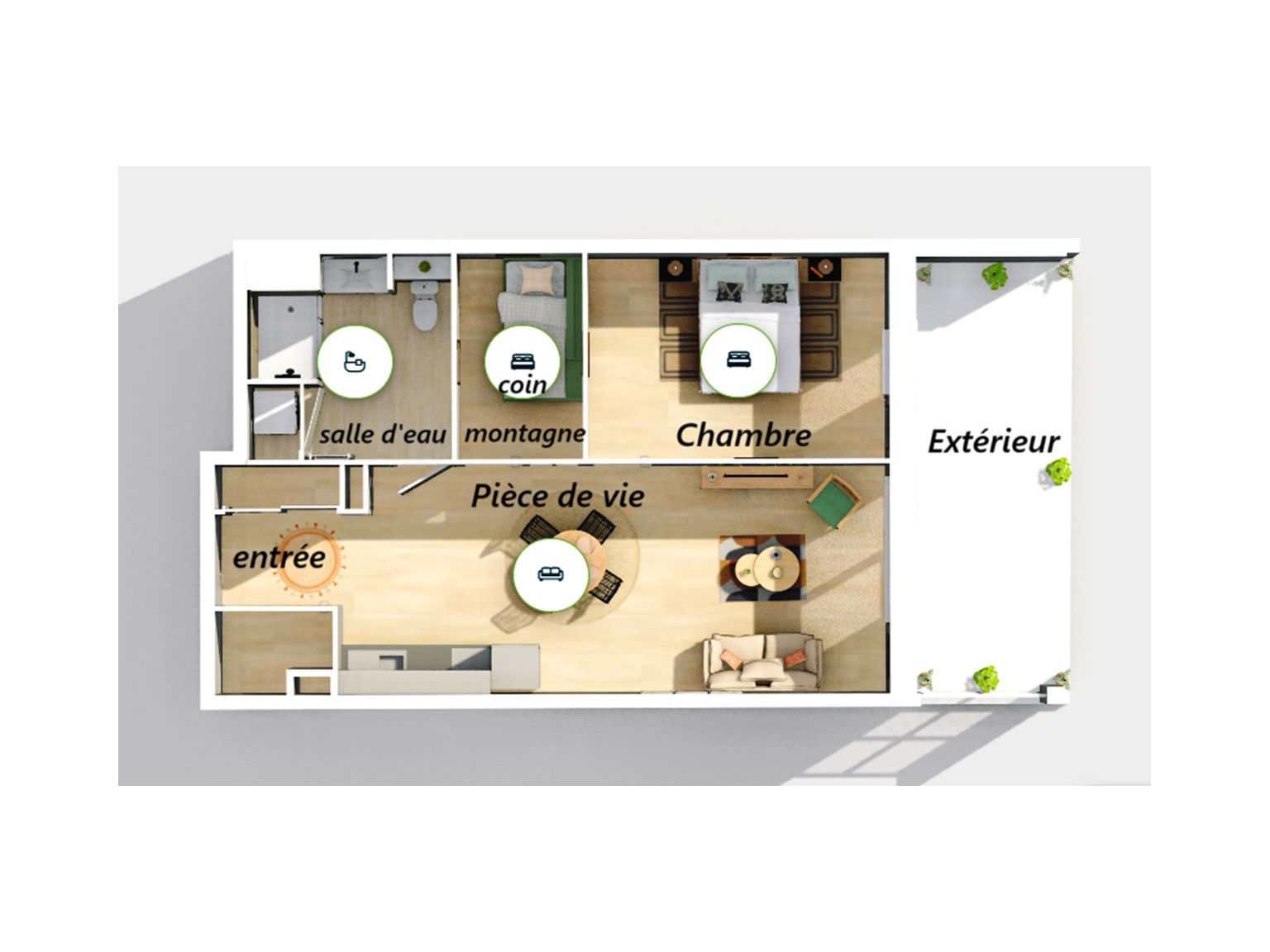 Appartement T2 ST CHAFFREY